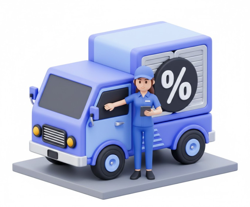 Discount on Delivery 3D Icon